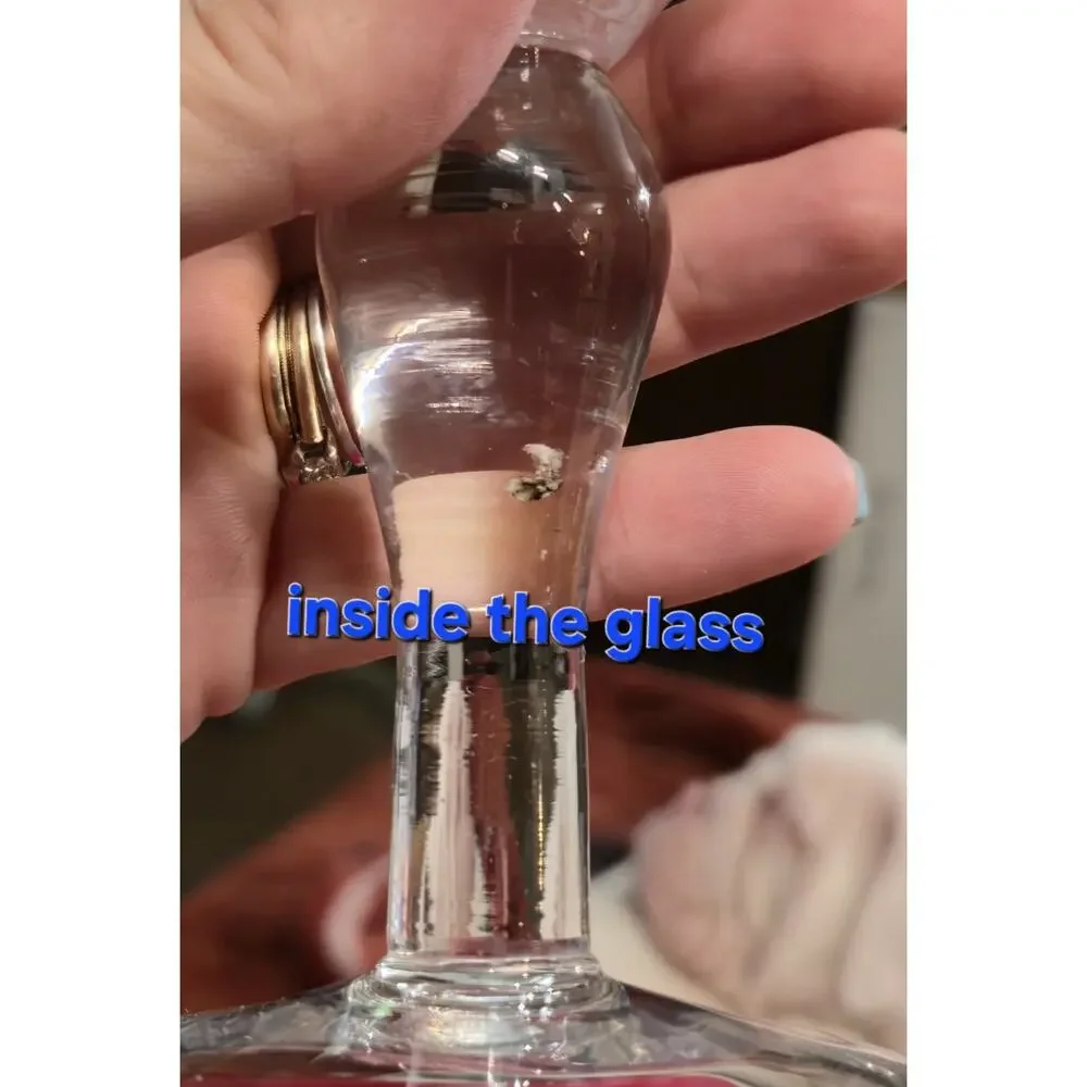 (2) Artland Iris PINK Swirled Hand Blown Water/Wine Goblets Glasses 8” Tall